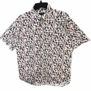 Eden Park Shirt Mens M Multi Floral Albiate Fabric Button Down Regular Fit Paris